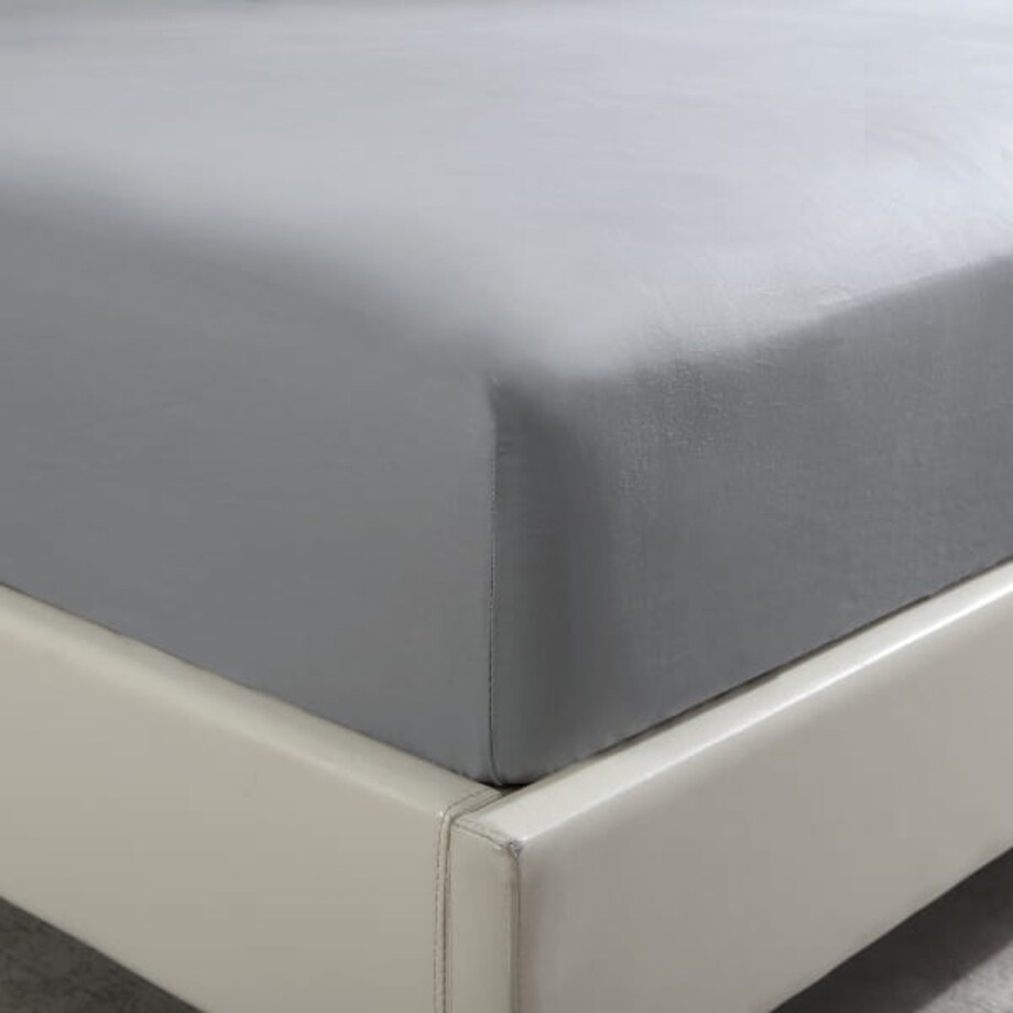 Prześcieradło Satynowe Z Gumką 160X200 + 30 Cm J. Szary