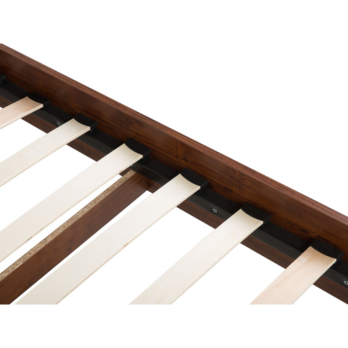 Łóżko LED 160 x 200 cm ciemne drewno MIALET