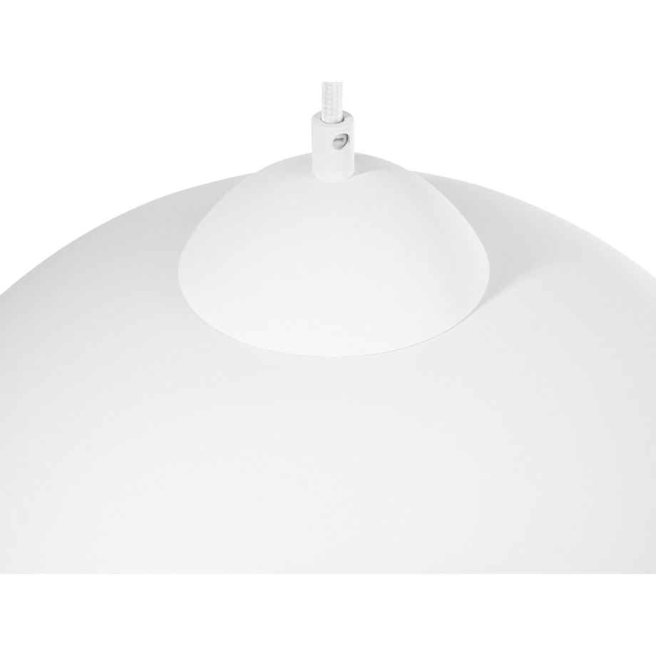 Lampa wisząca metalowa biała CETINA