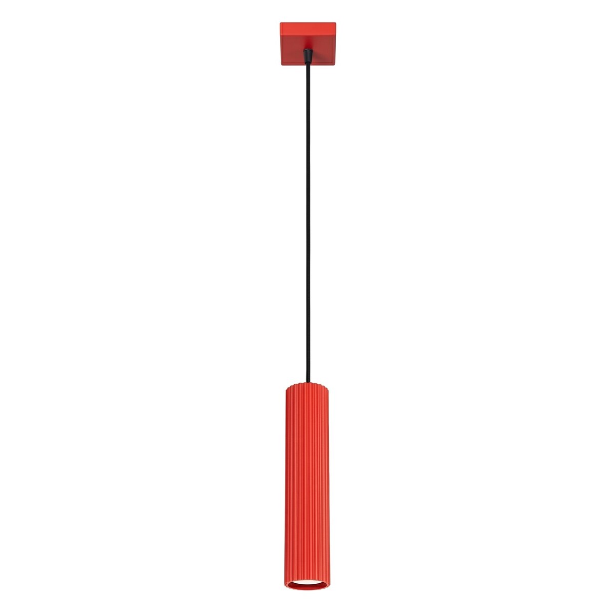 Lampa wisząca KARBON 1 czerwona