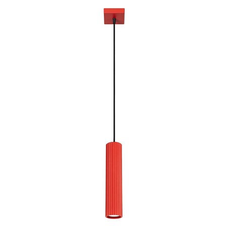 Lampa wisząca KARBON 1 czerwona