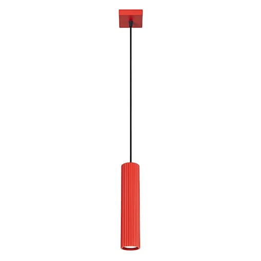 Lampa wisząca KARBON 1 czerwona