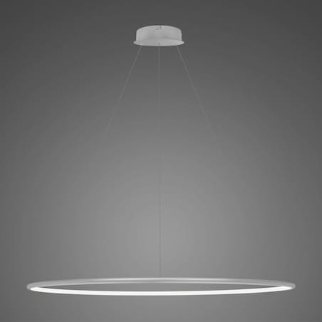 Lampa wisząca Ledowe Okręgi No.1 120cm 3k srebrna