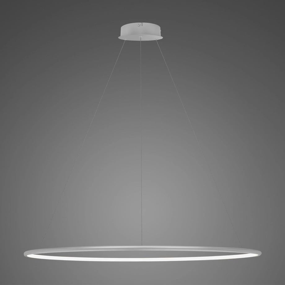 Lampa wisząca Ledowe Okręgi No.1 120cm 3k srebrna
