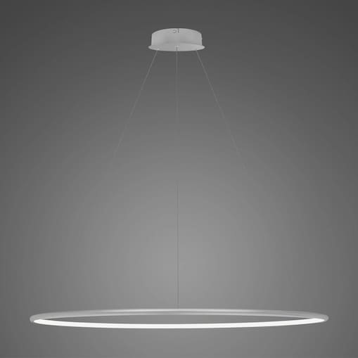 Lampa wisząca Ledowe Okręgi No.1 120cm 3k srebrna