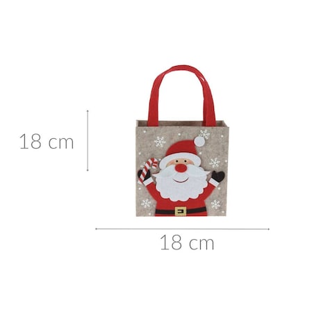Świąteczna torba filcowa na prezent, 18 x 18 cm