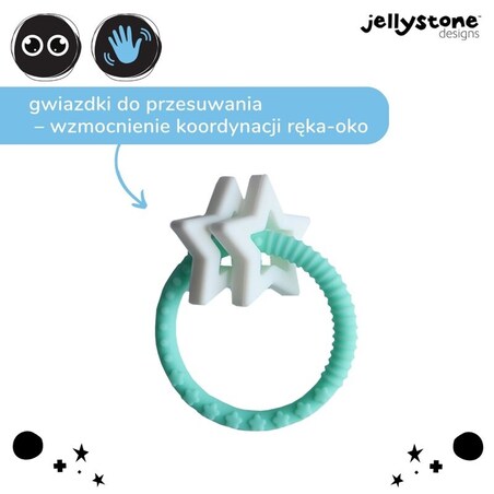 Gryzak dla dziecka Gwiazdki, miętowy, Jellystone Design