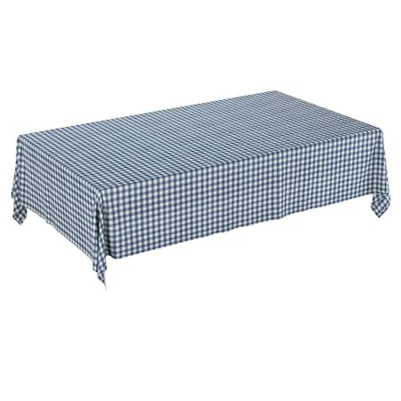 Obrus prostokątny 100 x 100 cm granatowo-biała kratka (1,5x1,5cm)