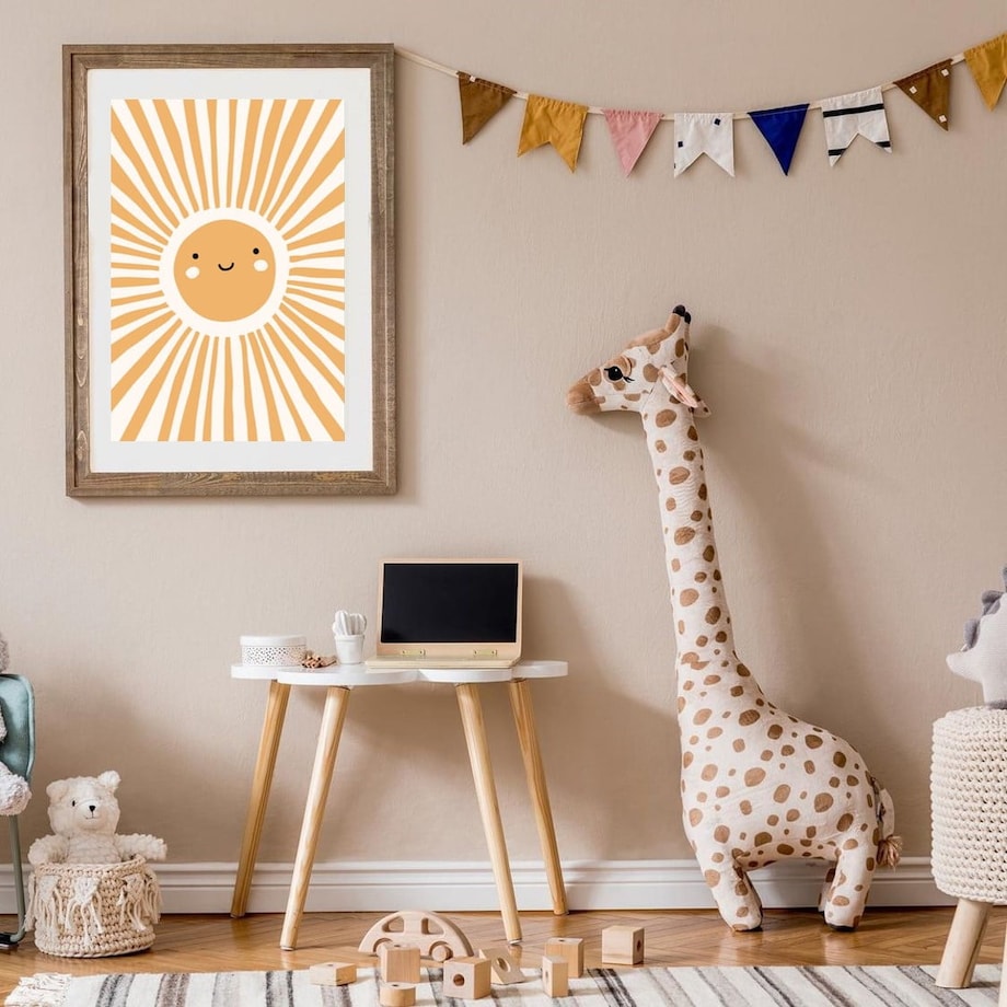 Poster Story, Plakat, Obraz - Radosne Słońce, wymiary 30 x 42 cm