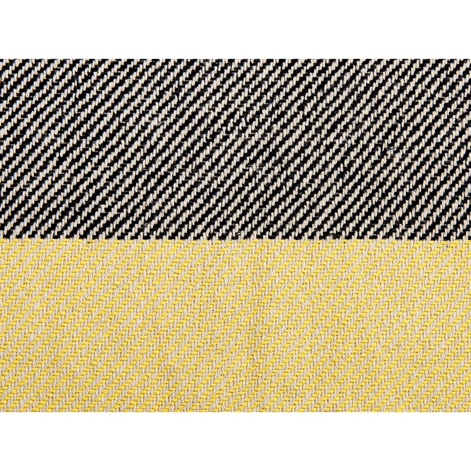 Bawełniany koc 125 x 150 cm szaro-żółty LAPU