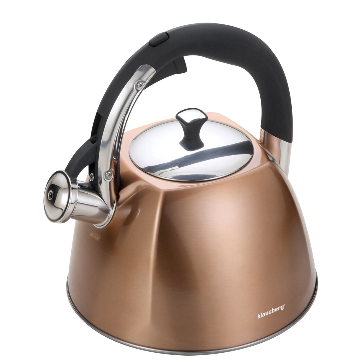 Czajnik stalowy z gwizdkiem 3L indukcja gaz miedziany KLAUSBERG