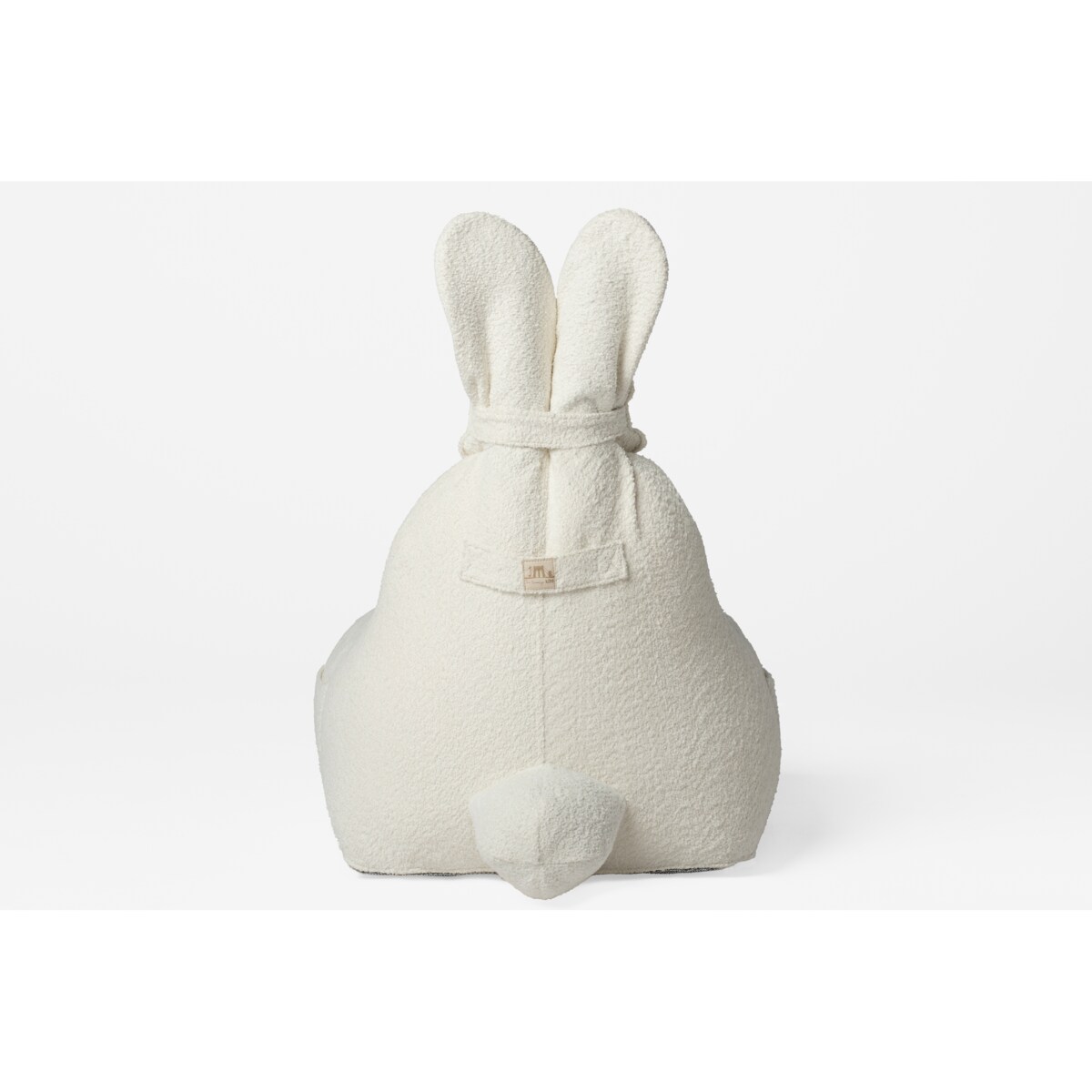 Uszata pufa siedzisko z oparciem Funny Bunny Teddy - Off White
