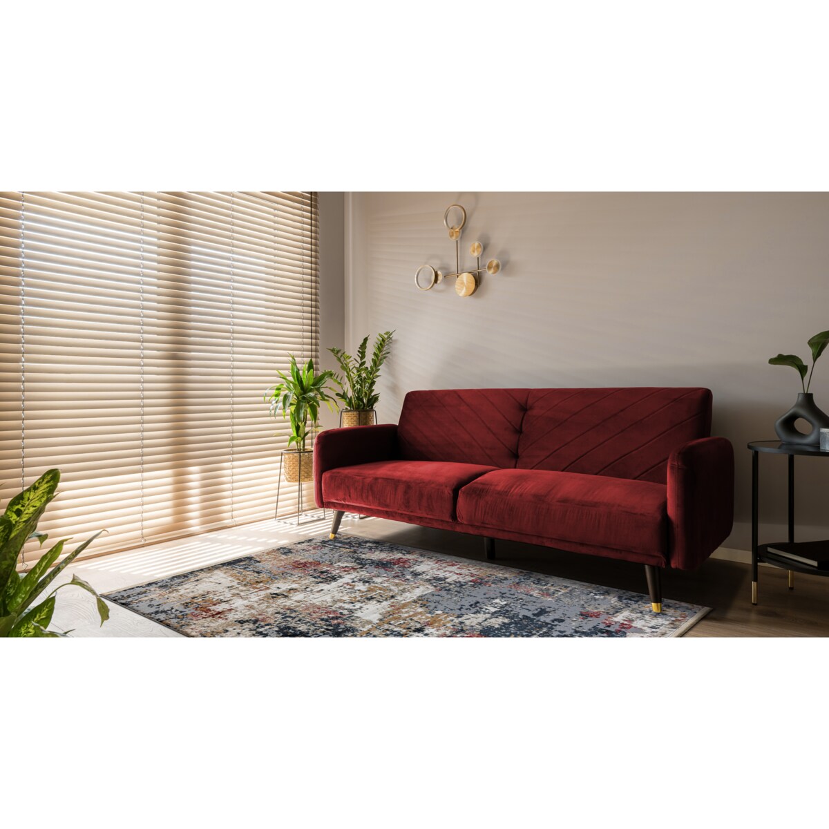 Dywan DISTIN 0123A różowy / pudrowy / 80x150 cm