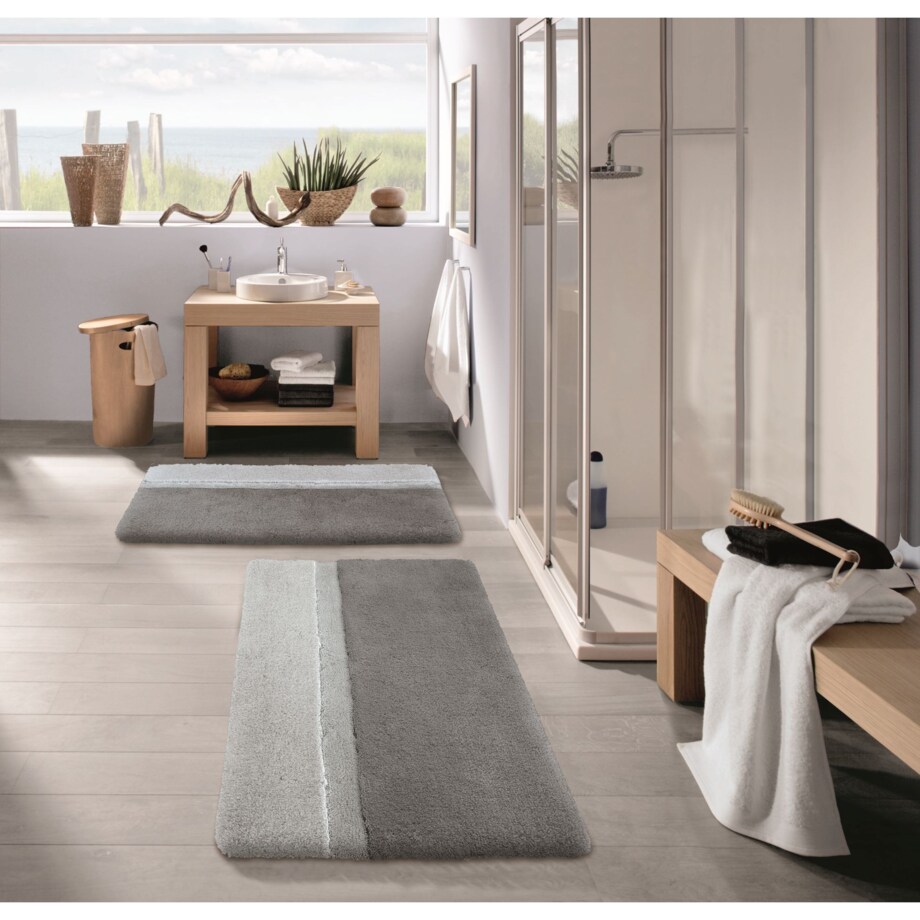 Kleine Wolke Life Ekologiczny Dywanik łazienkowy szary 55x 65 cm ECO LIVING