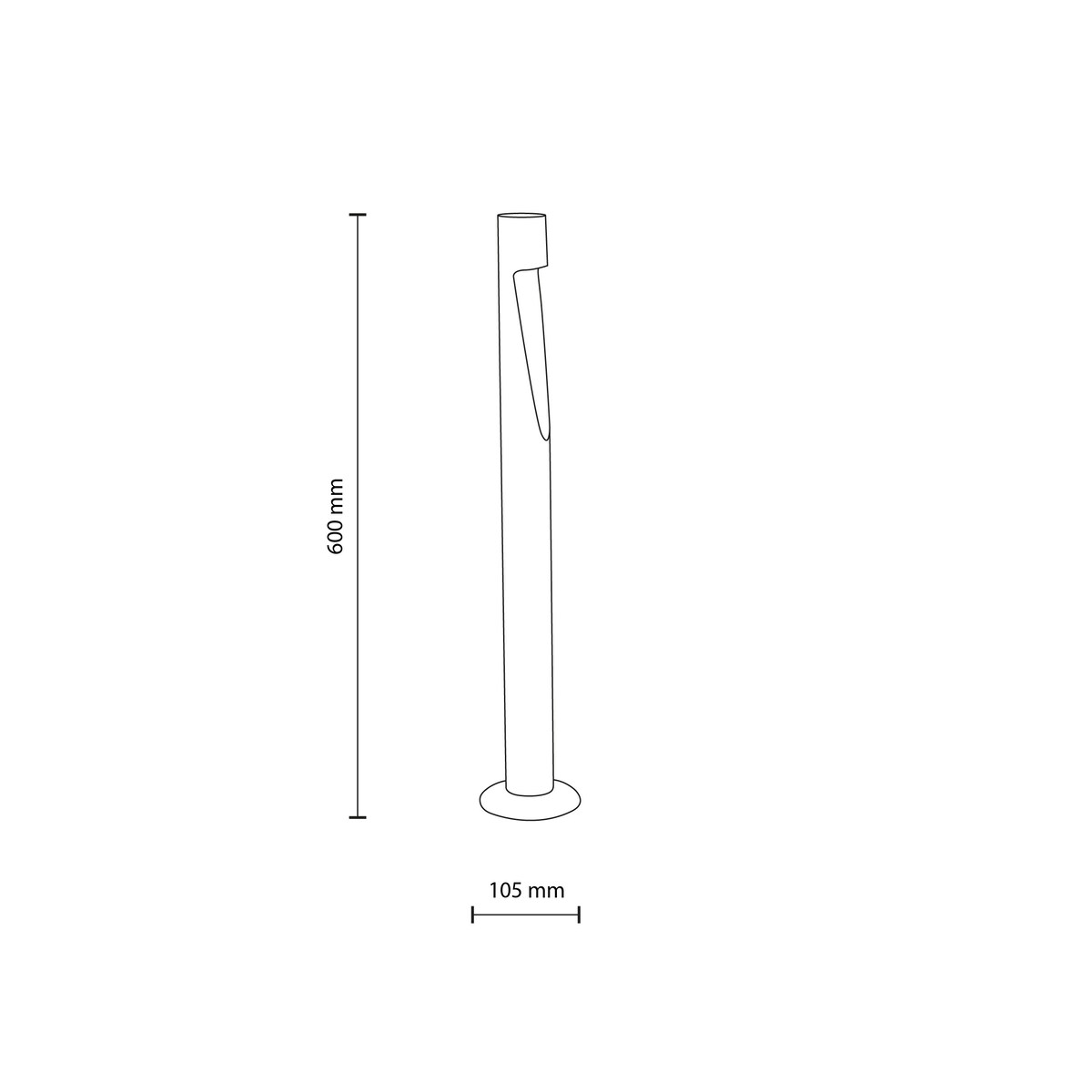 Lampa ogrodowa słupek LED 5W IP65 TK Lighting SENA M grafit 60 cm 3000K do ścieżek i podjazdu