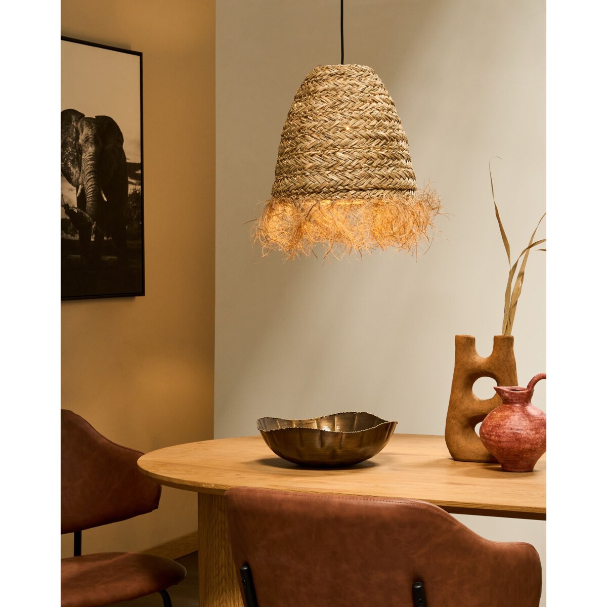 Lampa wisząca MOROVIS Trawa morska Naturalny