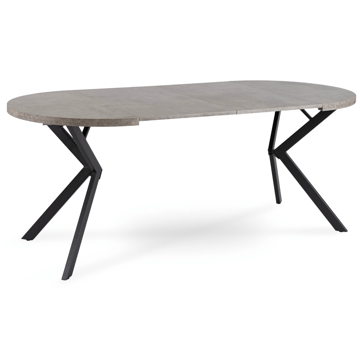 Stół okrągły rozkładany do jadalni beton 80-160 cm nowoczesny DORIAN