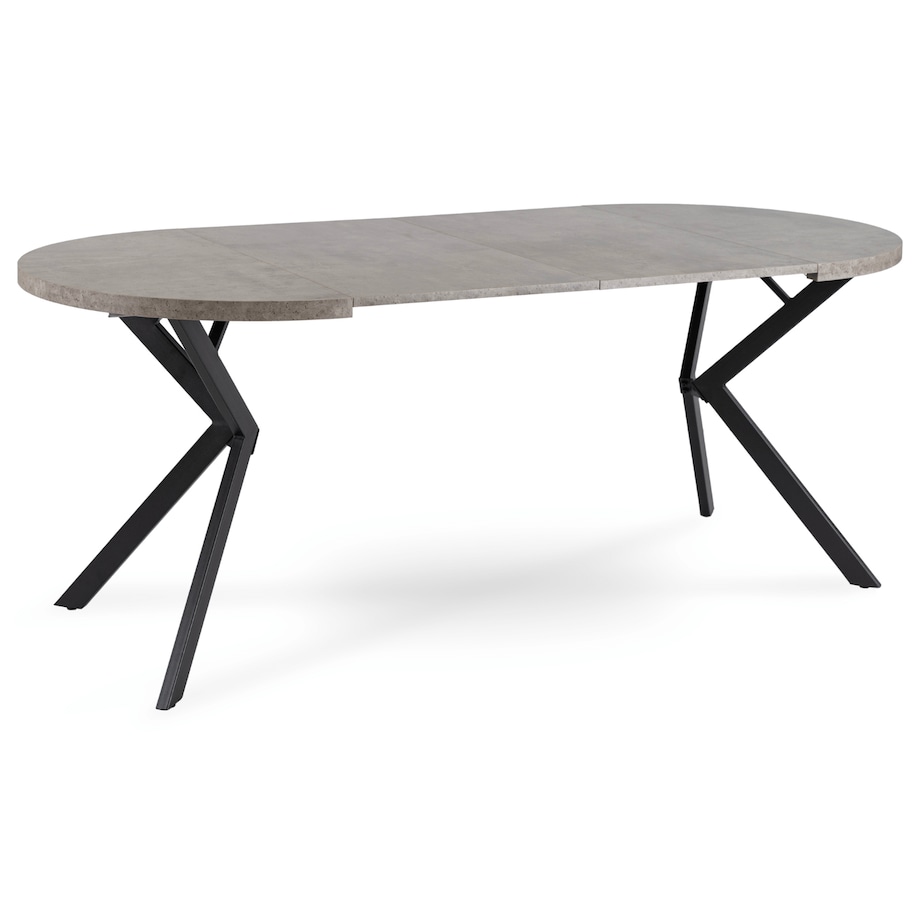 Stół okrągły rozkładany do jadalni beton 80-160 cm nowoczesny DORIAN