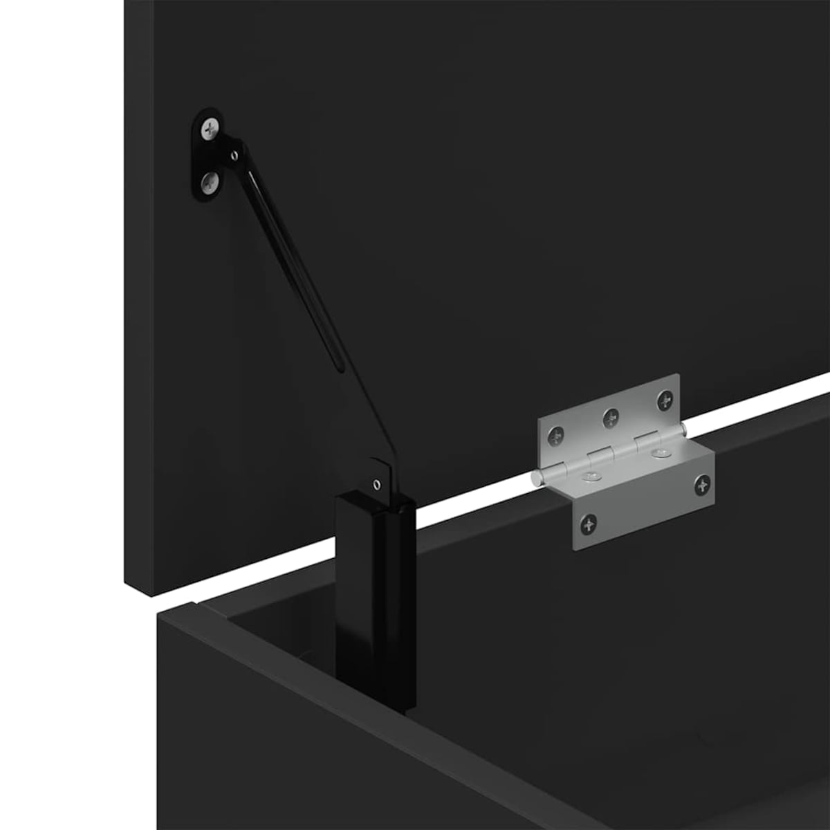 vidaXL Ławka na buty, czarna, 102x30,5x45 cm, materiał drewnopochodny