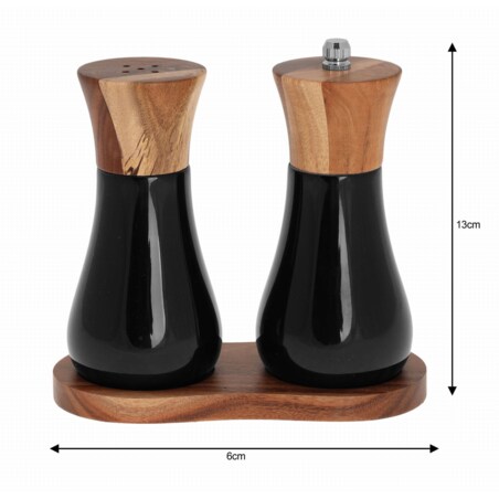 Zestaw do soli i pieprzu z młynkiem KLAUSBERG akacja