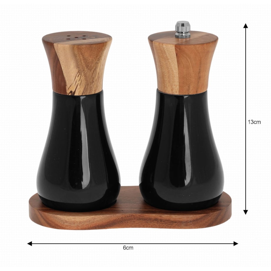 Zestaw do soli i pieprzu z młynkiem KLAUSBERG akacja