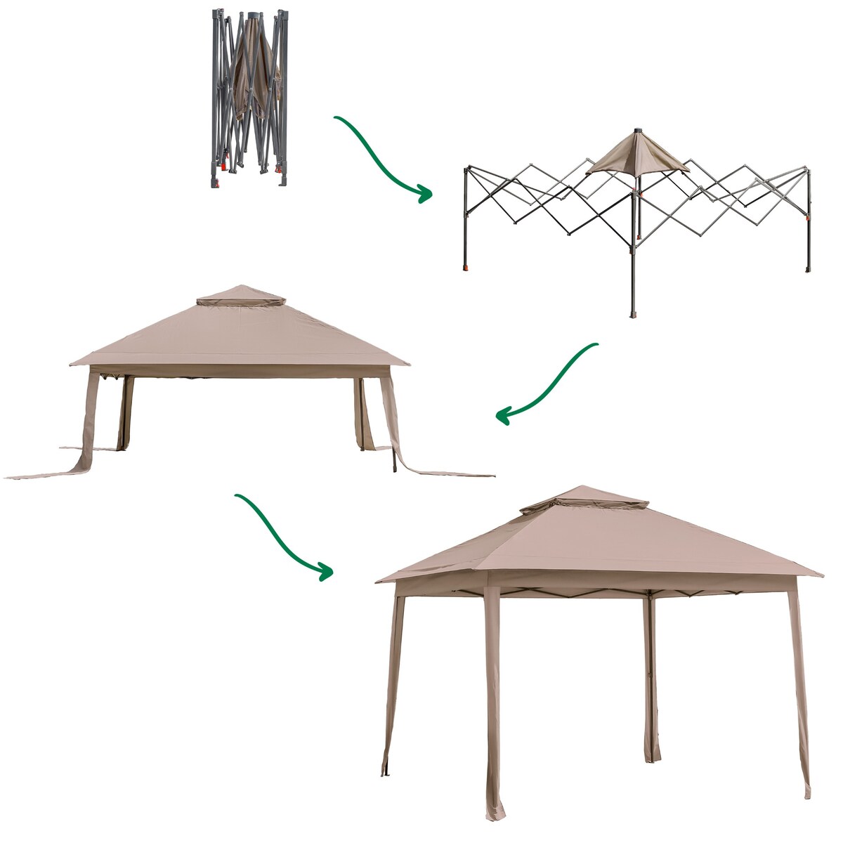 Pawilon ogrodowy 3x3 m składany automatycznie pop-up 4 moskitiery namiot