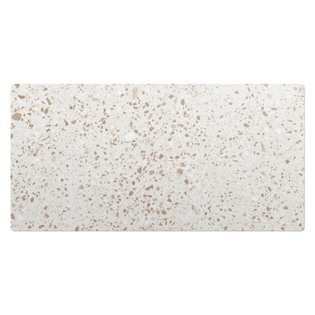 Beżowa mata na biurko Jasne kropki terrazzo, 90x45 cm