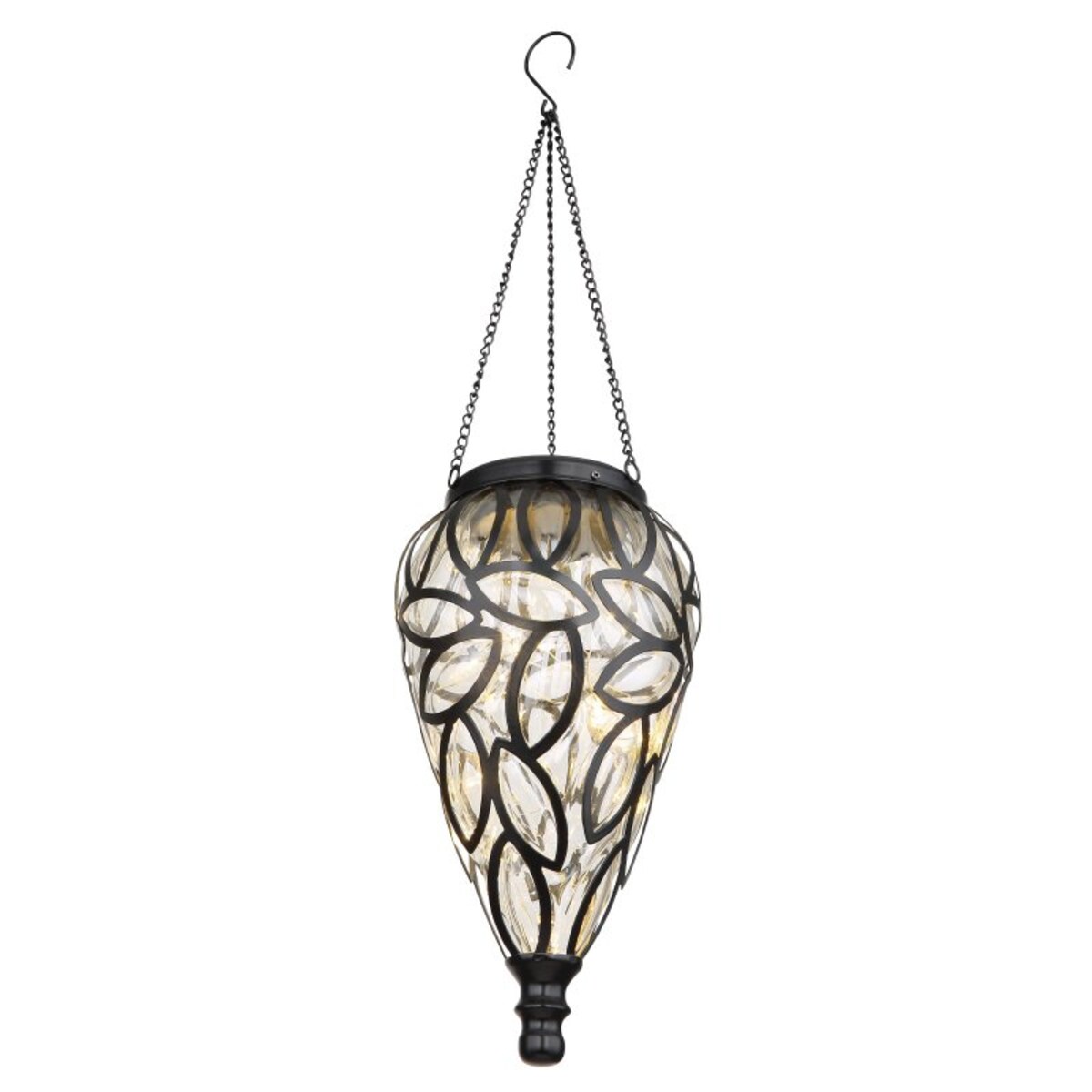 Lampa solarna wisząca LED Globo 36131, czarna, IP44, 3000K, do ogrodu i na taras