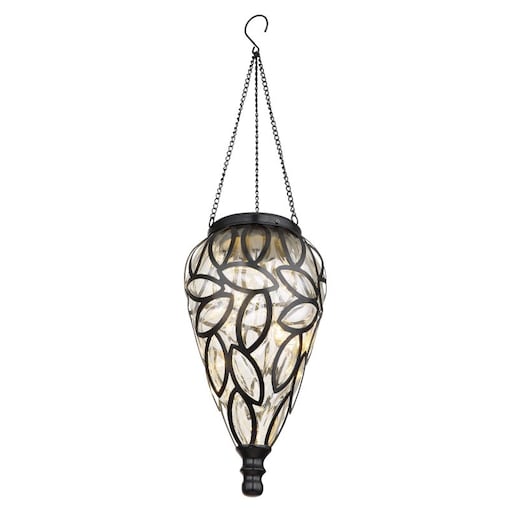 Lampa solarna wisząca LED Globo 36131, czarna, IP44, 3000K, do ogrodu i na taras