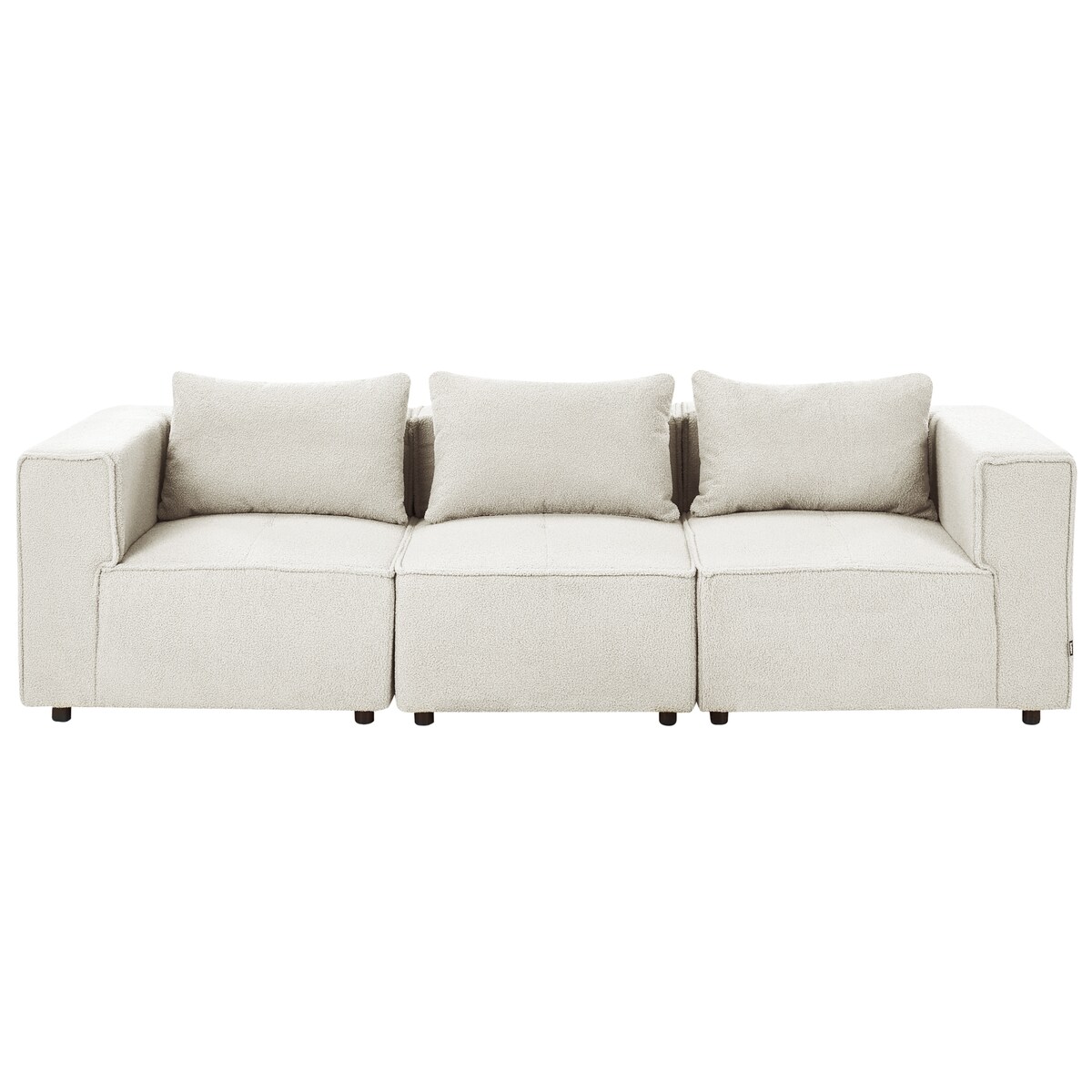 Sofa modułowa dla 3 osób AXEBO Boucle Złamana biel