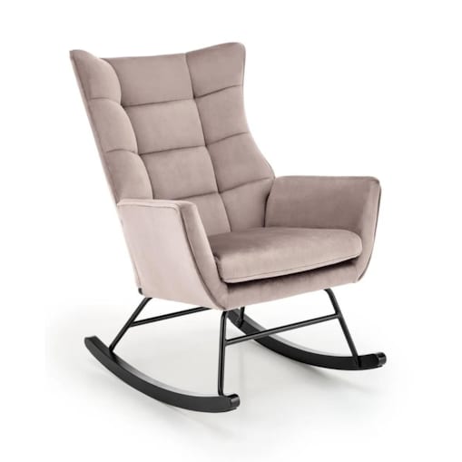 Fotel bujany BAZALTO VELVET beżowy