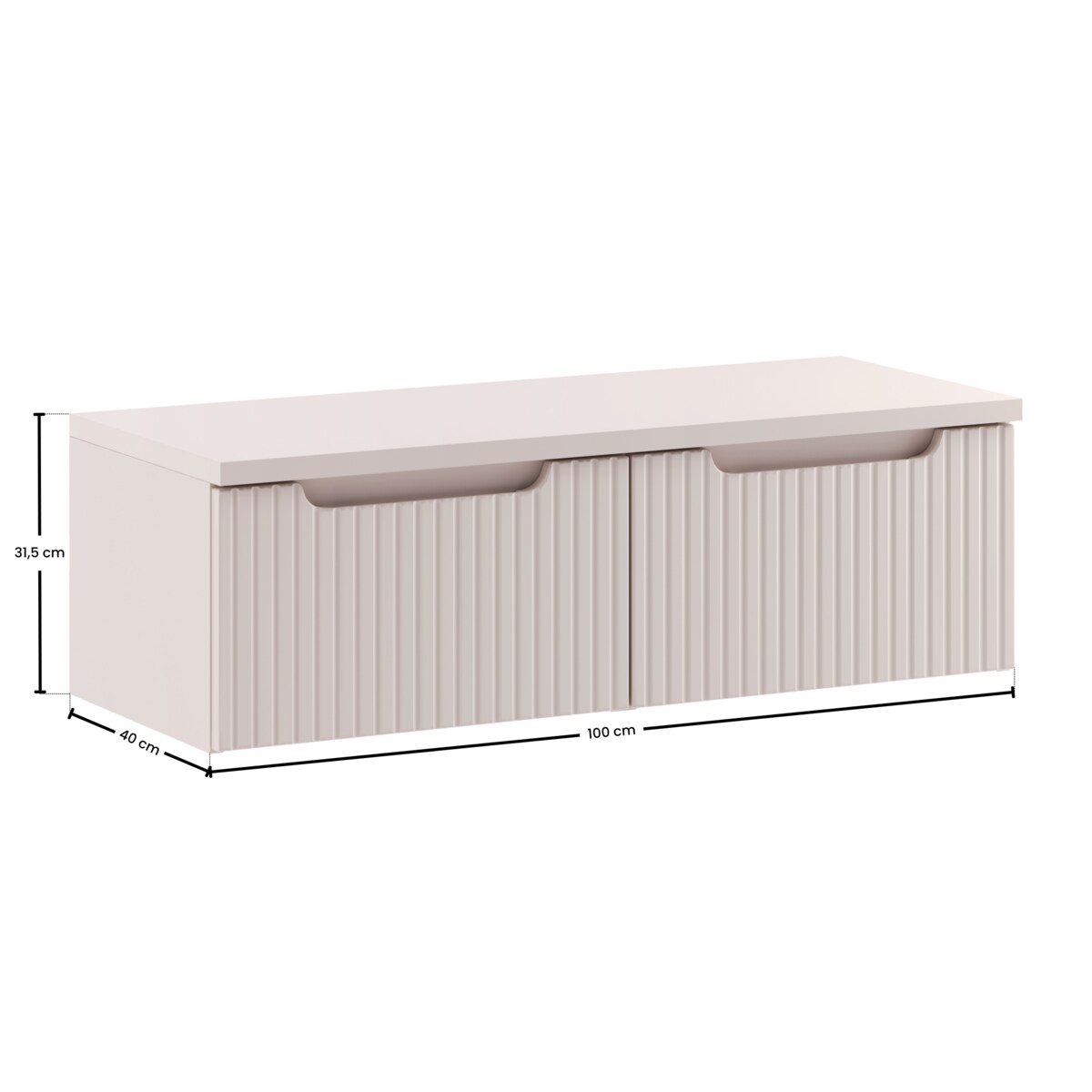 Zestaw meblowy 100cm z blatem SET-NOC B CASHMERE 100CM 1S