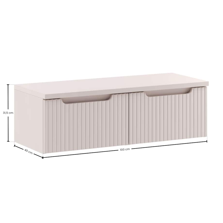 Zestaw meblowy 100cm z blatem SET-NOC B CASHMERE 100CM 1S