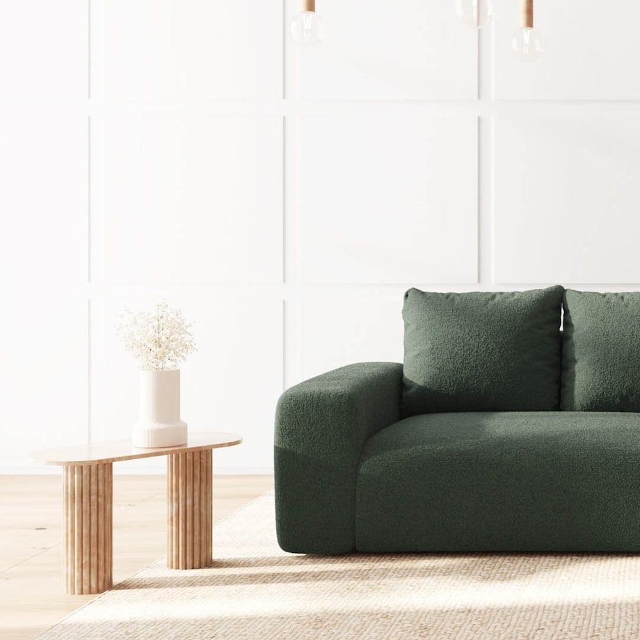 Monce Sofa narożna prawa ciemnozielona
