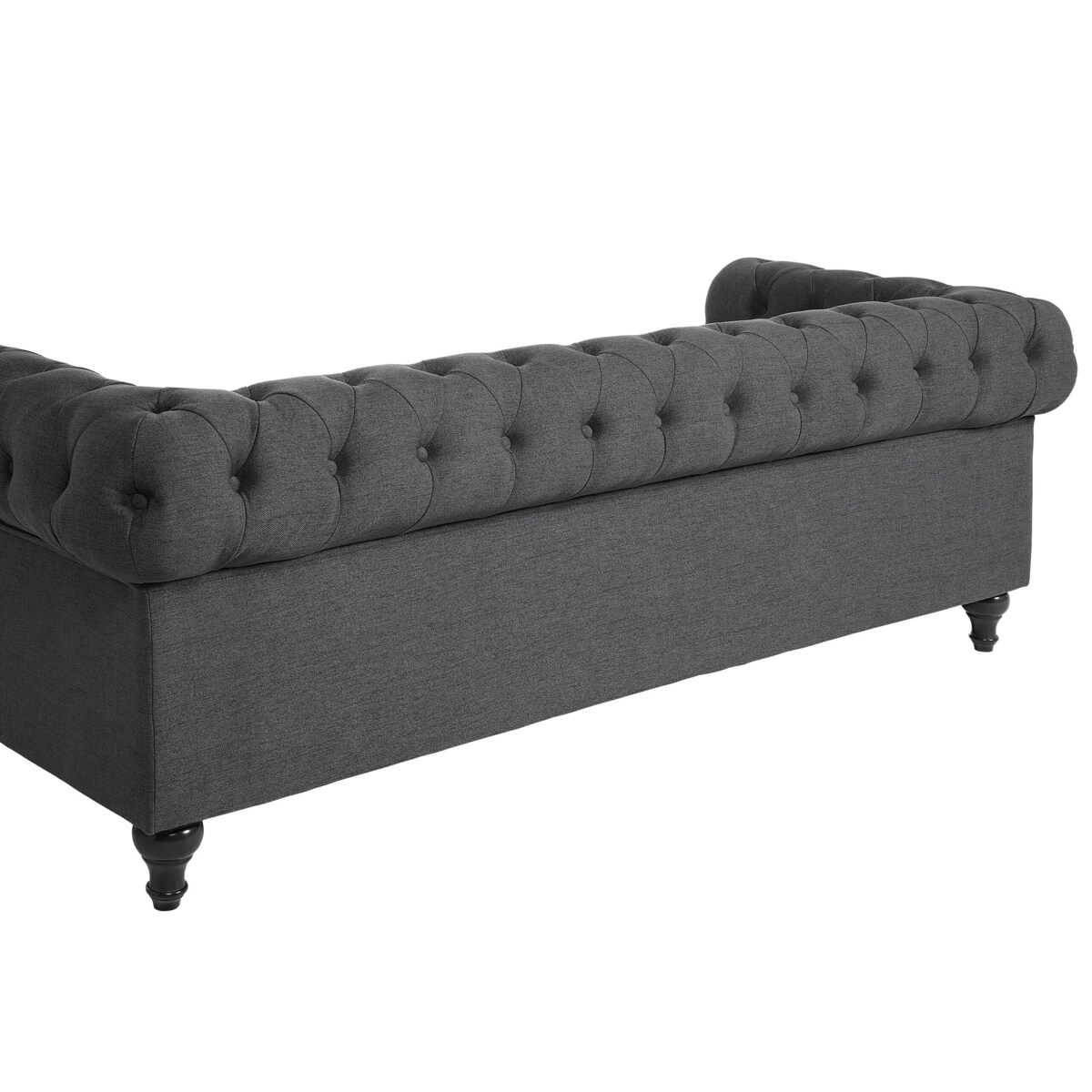 Sofa 3-osobowa szara CHESTERFIELD