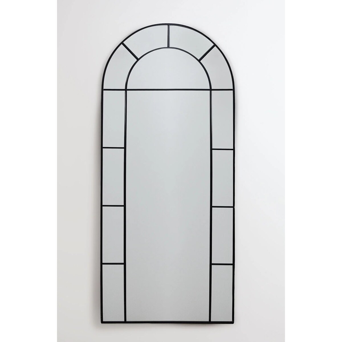 Lustro ścienne z metalu, efekt okna, 80x180 cm, Diana