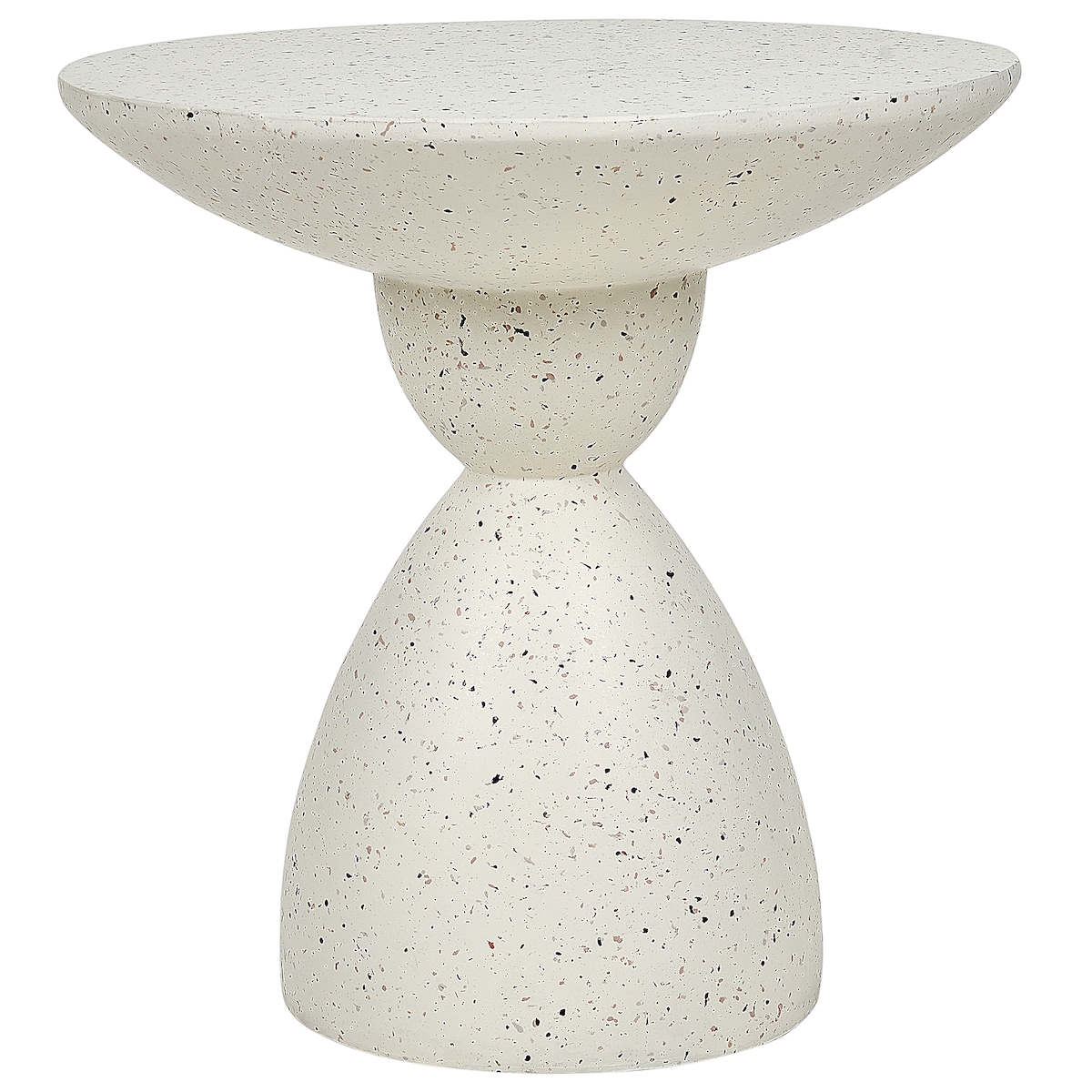 Stolik pomocniczy CAFFI 50 cm 50 cm Białe lastryko