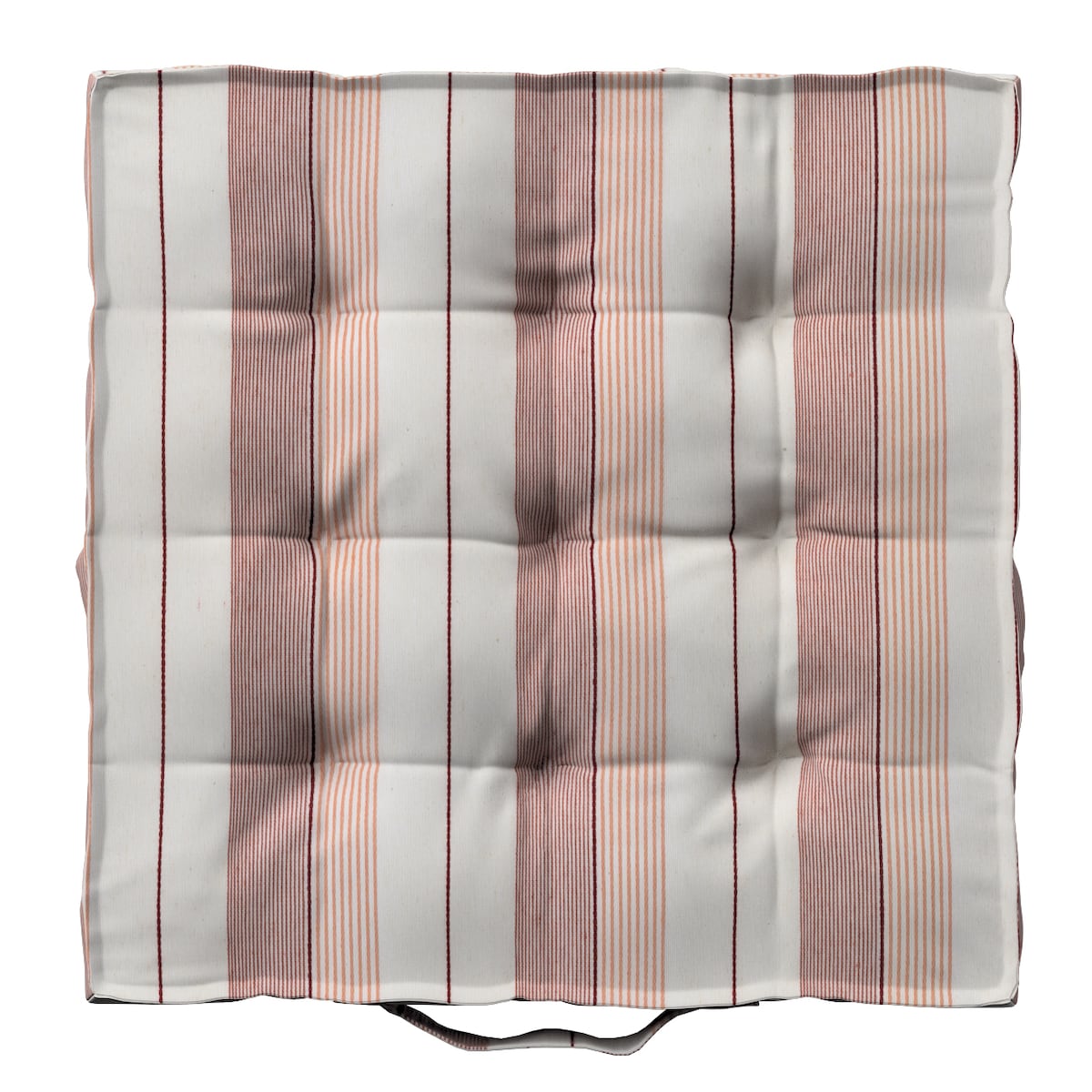 Poduszka na krzesło Kuba, czerwone pasy, 40 x 40 x 6 cm, Vibes