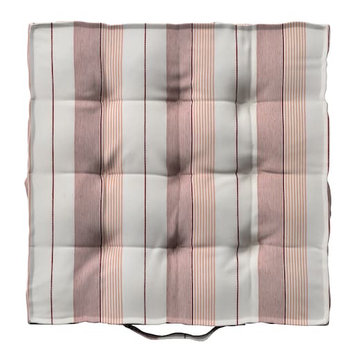 Poduszka na krzesło Kuba, czerwone pasy, 40 x 40 x 6 cm, Vibes