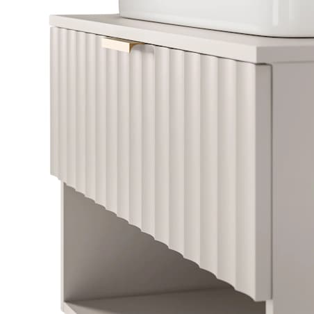 Szafka pod umywalkę z blatem 46,6x80x49,6 cm, ryflowana BADONY