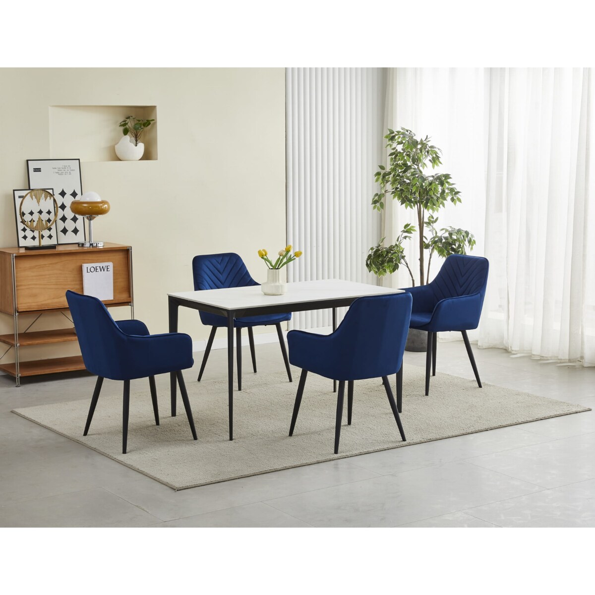 Krzesło Do Jadalni Kuchni Salonu Nana Granatowe