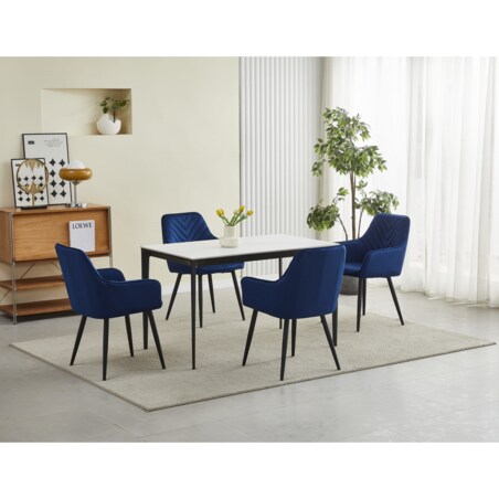 Krzesło Do Jadalni Kuchni Salonu Nana Granatowe