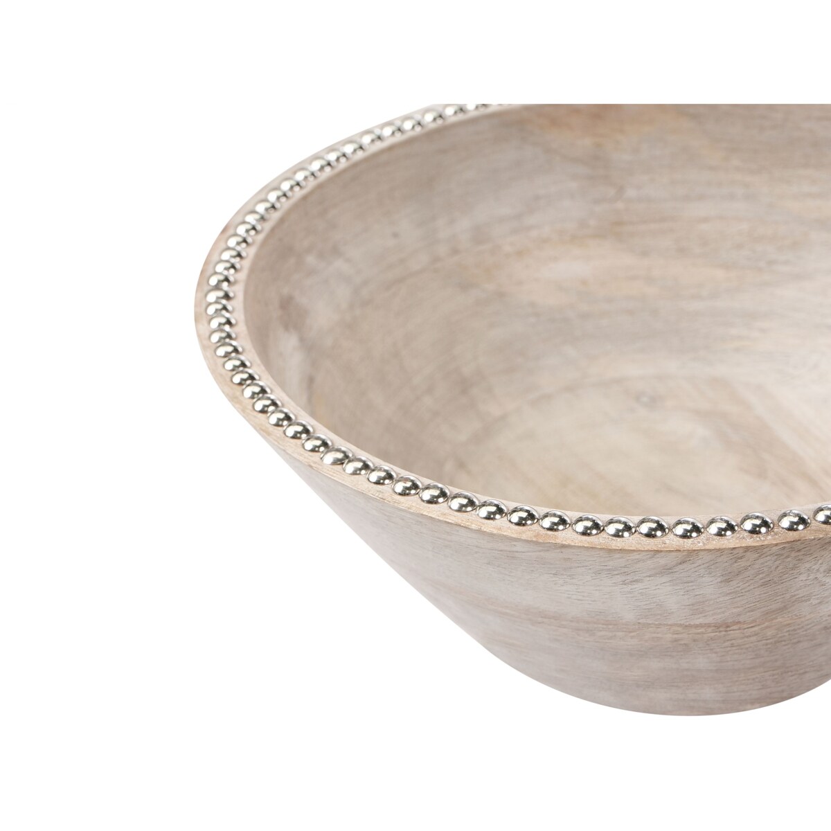 Zestaw 2 mis dekoracyjnych LUXOR Drewno mango Jasnobrązowy