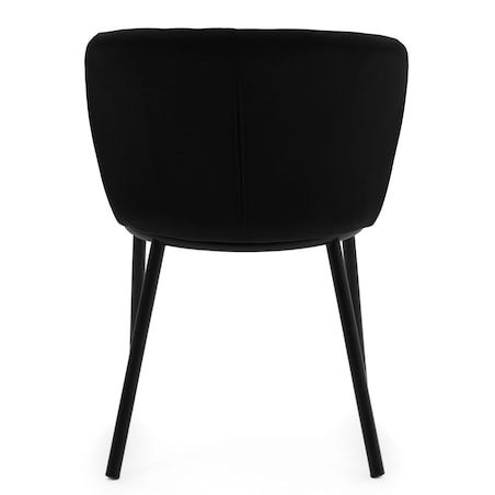 KRZESŁO TAPICEROWANE WELUROWE DO SALONU JADALNI GLAMOUR CZARNE BARI