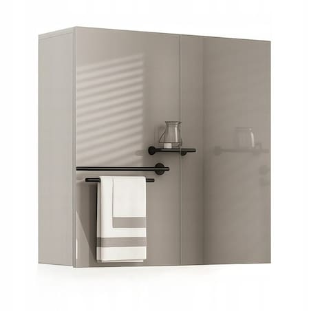 Wisząca szafka do łazienki z lustrem biała mdf nowoczesny design