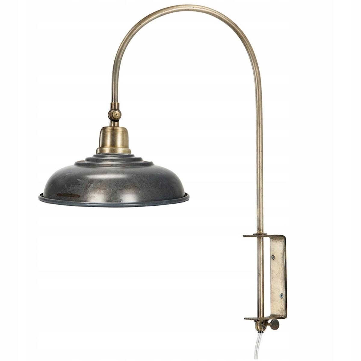 LAMPA KINKIET ŚCIENNA DO POWIESZENIA ZŁOTA SREBRNA METALOWA LOFT NOCNA