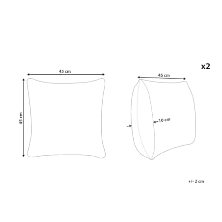 2 poduszki dekoracyjne włochacze 45 x 45 cm żółte PUMILA