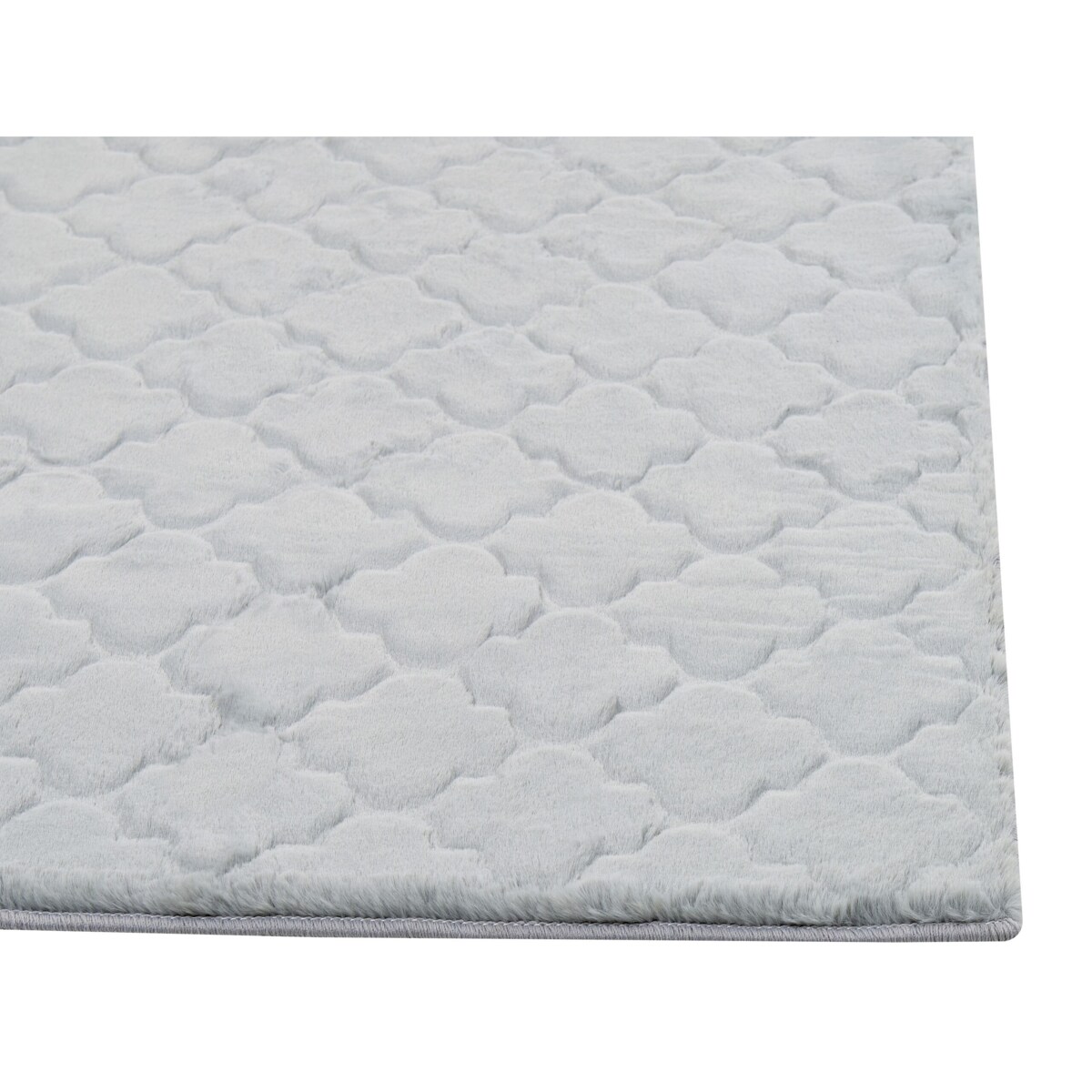 Dywan sztuczne futro królika 80 x 150 cm jasnoszary GHARO