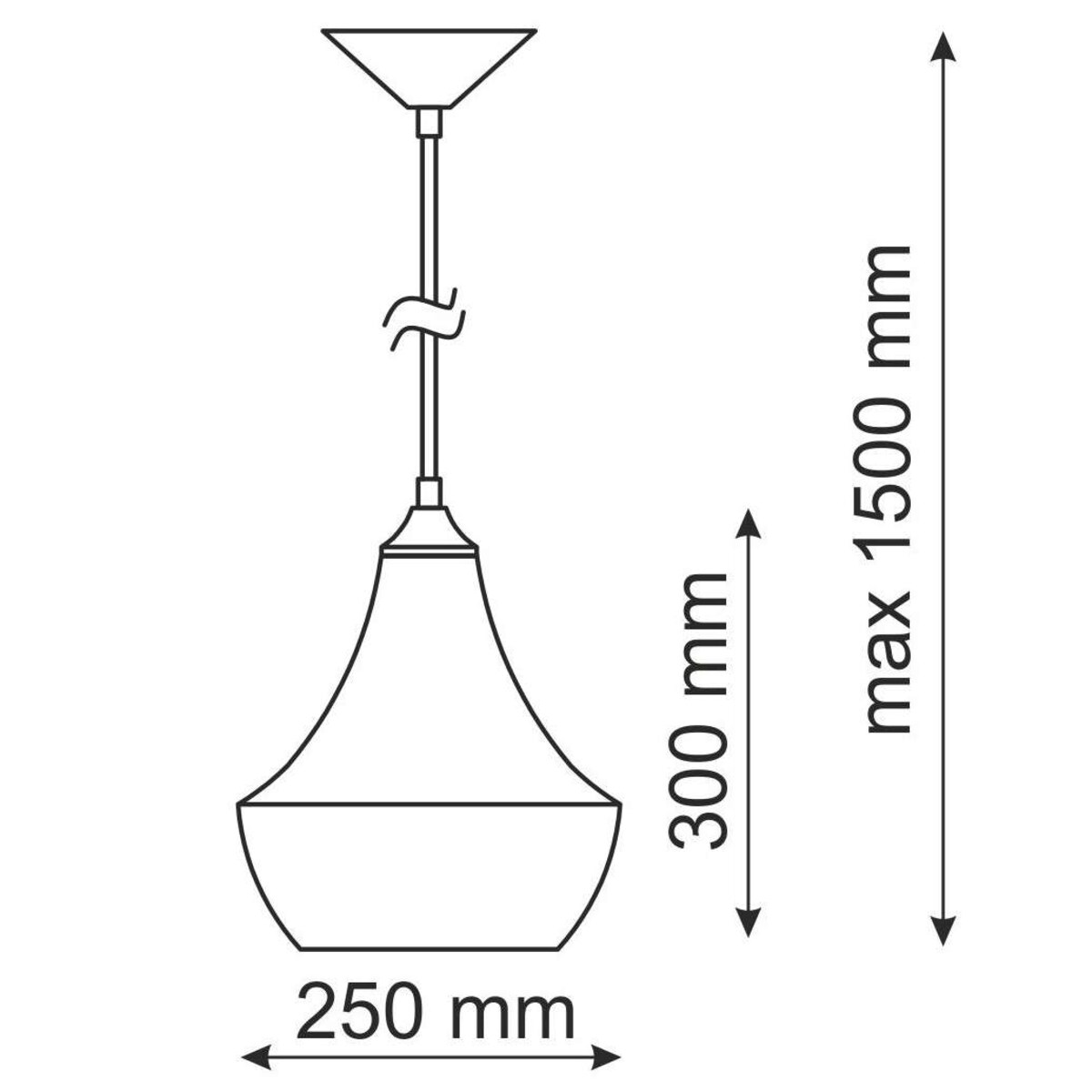 LAMPA wisząca MODERN 306760 Polux metalowa OPRAWA skandynawska zwis ...