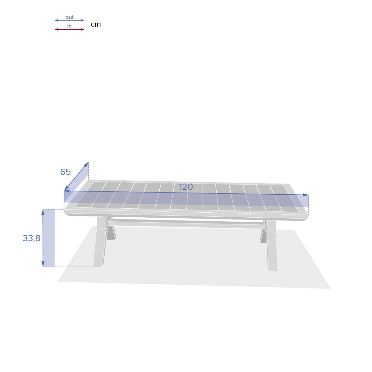 Ława ogrodowa z drewna akacji PAPOUASIE, 120 x 65 cm